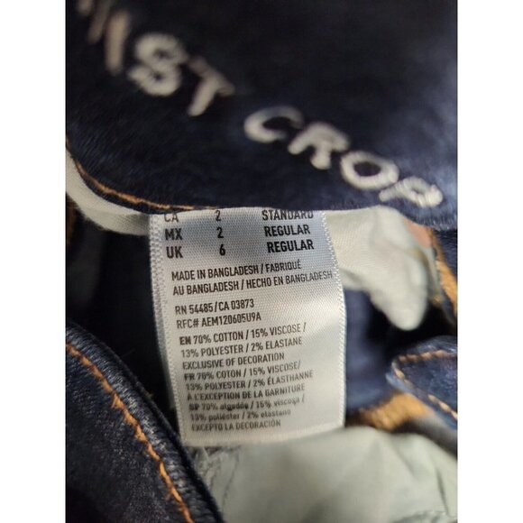American Eagle Outfitters-Super Stretch Artist Crop 2 button Size 2 - Picture 8 of 8